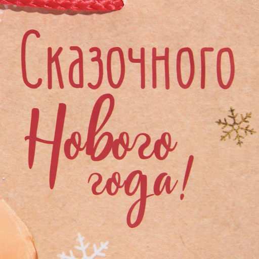 Цена за 2 шт. Пакет подарочный новогодний ламинированный «Сказочного Нового года», ML 21 х 25 х 8 см