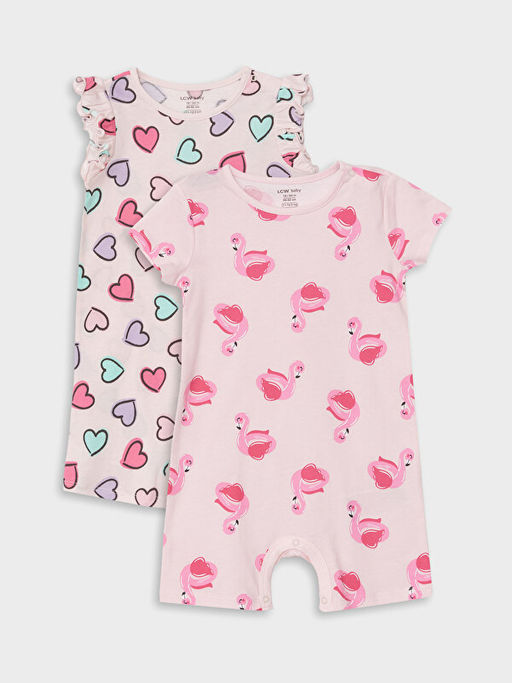 Bisiklet Yaka K?z Bebek Tulum 2li