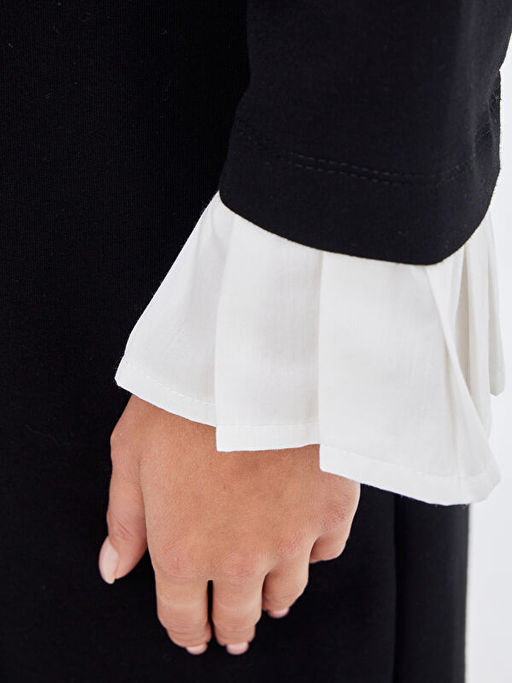 Bisiklet Yaka Elbise