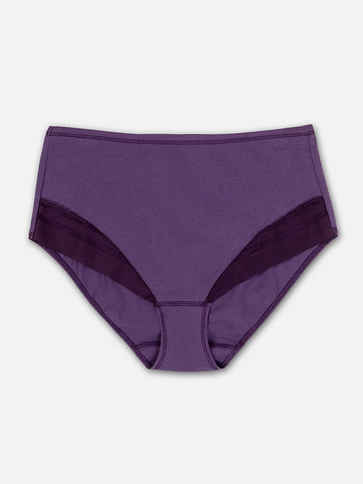 Цена за 2 штуки! Трусы макси женские фиолетовые с элементами кружева - Mark formelle фото 8