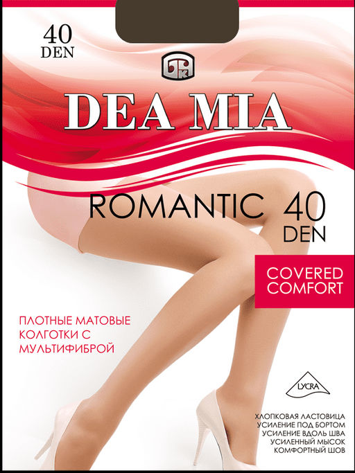 Колготки классические DEA MIA ROMANTIC 40 графит
