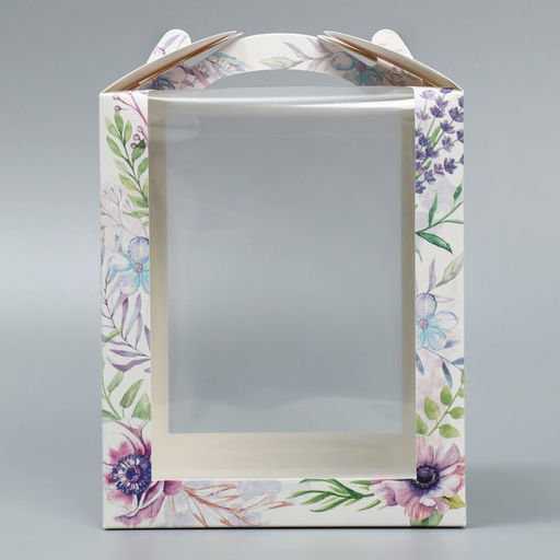 Цена за 5 шт. Коробка под маленький торт, кондитерская упаковка, Венок, 15?15?18 см