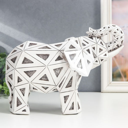 Фигурка 3D полистоун «Слон Геометрия», 19×11×25.5 см