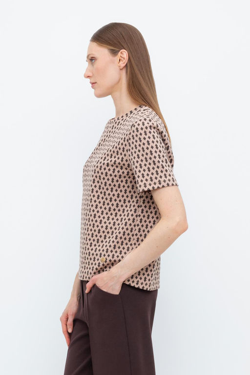 ЕВТ 3216/беж,ромбики фуфайка жен