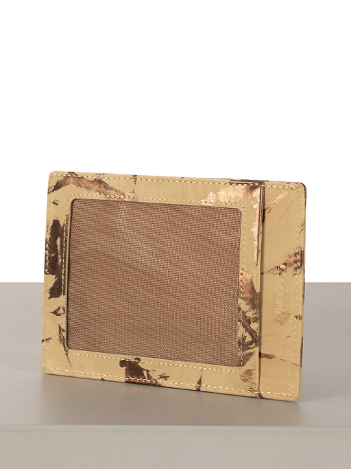 LACCOMA кредитница LA-6888-бежевый-бронзовый натуральная кожа фото 2
