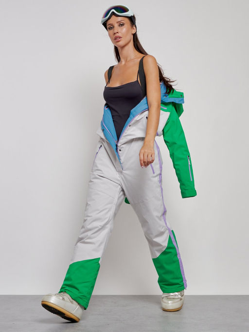 Горнолыжный комбинезон женский зимний зеленого цвета 2326Z - Mtforce фото 24