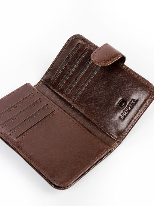 LACCOMA кредитница 199-3002-коричневый натуральная кожа  фото 5