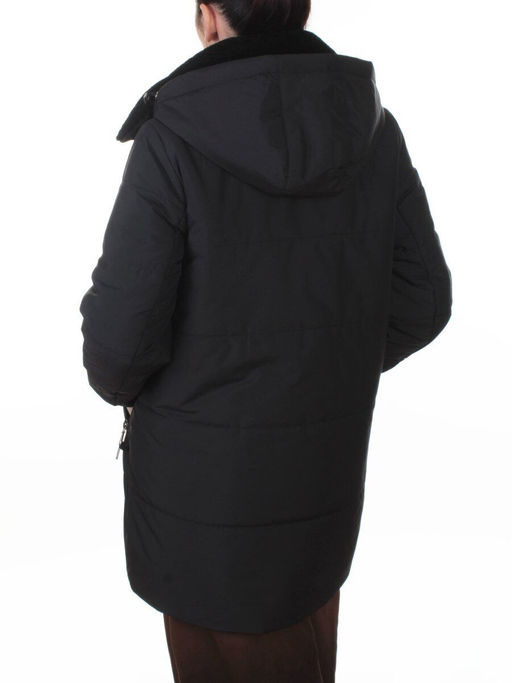8088 BLACK Куртка зимняя женская (верблюжья шерсть, 120 гр. холлофайбер)