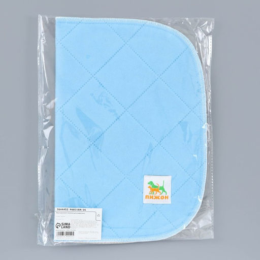 Пелёнка для животных многоразовая впитывающая, 40 х 30 см, голубой - Пижон фото 6