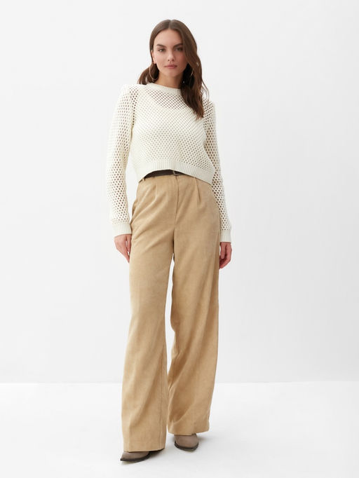 Джемпер сетка женский MIST Knitwear, размер 46 (L), цвет молочный