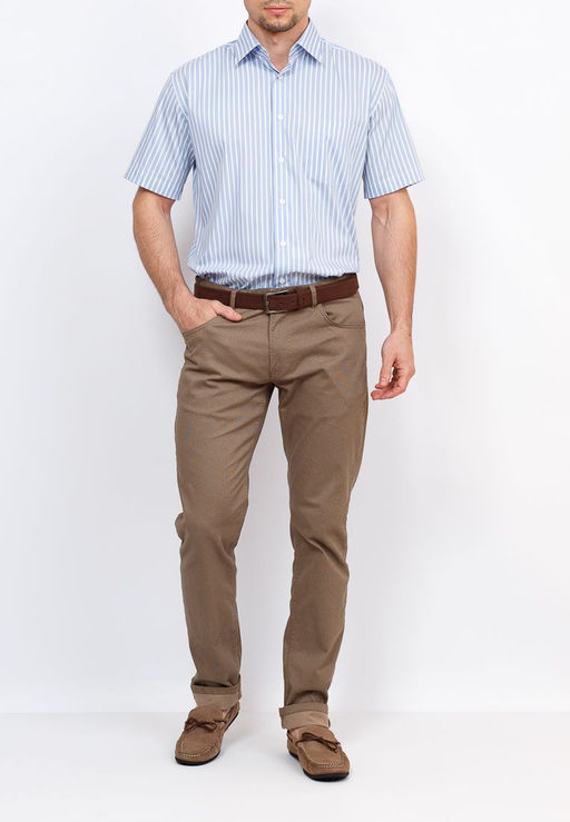 Сорочка мужская короткий рукав GREG Gb221/307/100/Z STRETCH  фото 3