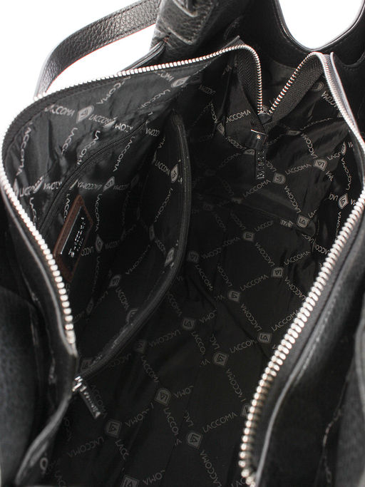 LACCOMA сумка C1070-черный натуральная кожа полиэстер фото 6