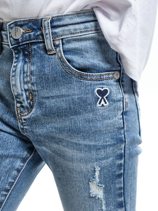 Детские джинсы 33-Е1014 синий - Mini maxi фото 8