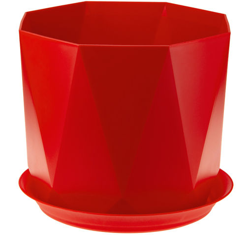 Кашпо ПРИЗМА d.175 мм 2,6 л с поддоном М3138 - Полимербыт фото 3