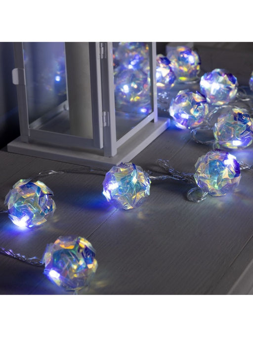 Гирлянда Нить 4.5 м с насадками Цветочные шары, IP20, прозрачная нить, 15 LED, свечение белое, 220 В - Luazon lighting фото 8