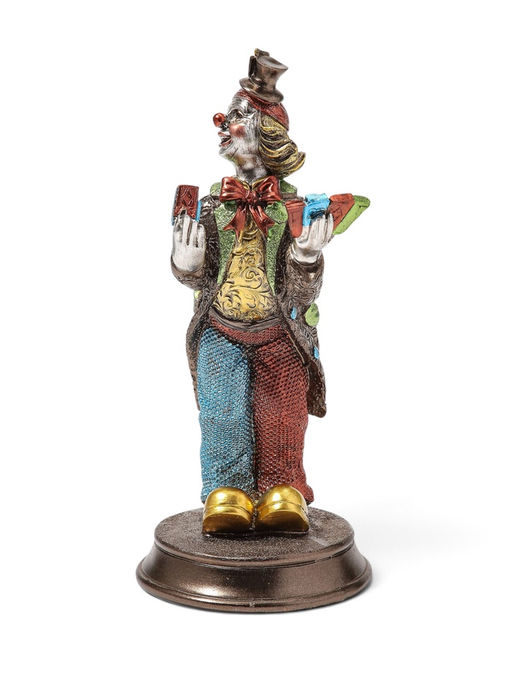 Статуэтка полистоун «Клоун-фокусник с картами», 12×11.5×23 см