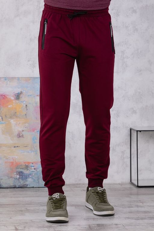 Брюки спортивные 
 3.MM104A-бордовый