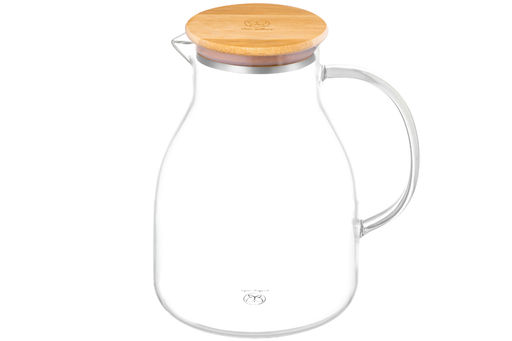 Кувшин 1,5 л 17,5*13,5*19,3 см "Crystal glass"+ бамбук.крышк имеющая мет.дно и силик.проклад,стекло
