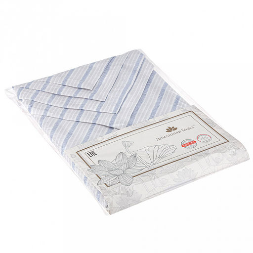 Набор салфеток сервировочных 4шт "Марина Дор" полоса, р-р 42х42см, рогожка, хлопок "Премиум" 186г/м2, упаковка классическая 28х41см, "Домашняя мода" (Россия)