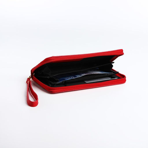 Кошелёк на молнии, цвет тёмно-красный - Simaland фото 4