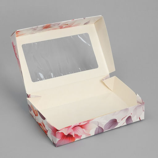 Цена за 5 шт. Кондитерская упаковка, коробка с ламинацией Для тебя цветы, 20 х 12 х 4 см