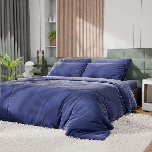 Постельное бельё Этель 2сп Tencel 180*210см, 220*245см, 50*70см-2шт, цвет синий  фото 4