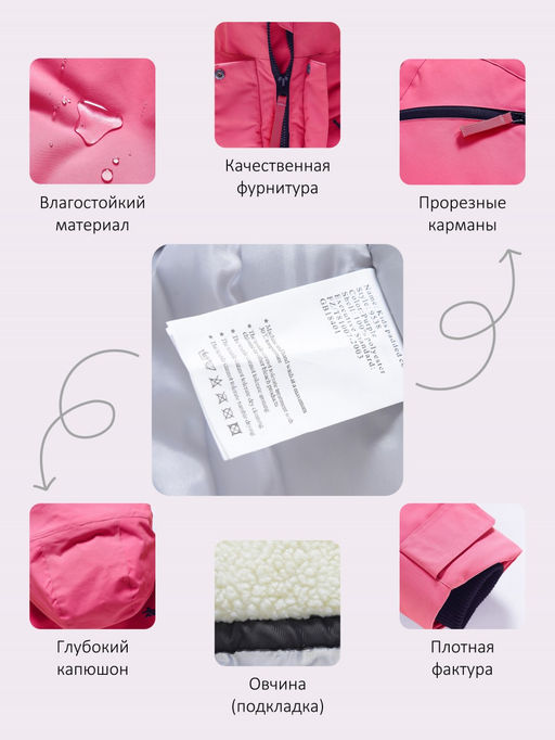 Парка зимняя подростковая для девочки с капюшоном - Valianly фото 51