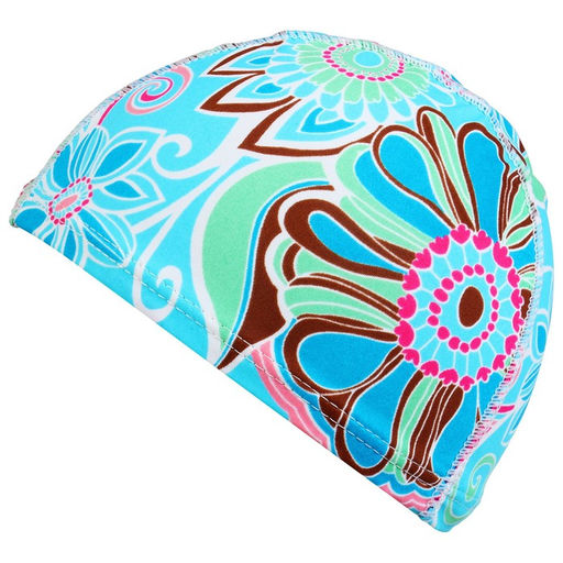 Шапочка для плавания взрослая ONLYTOP, тканевая, обхват 48 см, МИКС