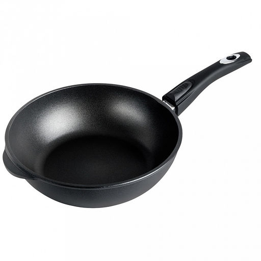 Сотейник с антипригарным покрытием д24см "Классик", h8,2см, s0,4см, съемная ручка из термостойкого пластика (Россия)