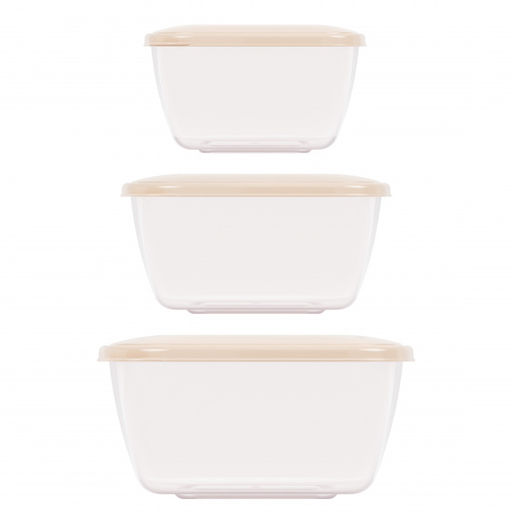 Набор емкостей для СВЧ (0,8л;1,2л;2л) (бежевый) М8791 - Альтернатива фото 3