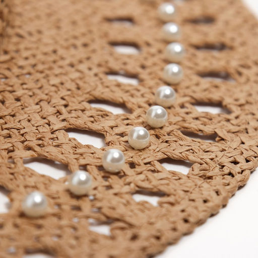 Шляпа женская с декором MINAKU, коричневая, размер 56-58