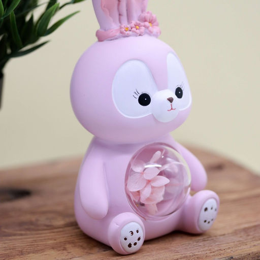 Ночник Flower bunny, pink (20 см), пластик