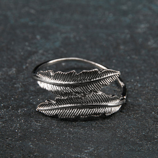 Кольцо для салфетки Лист, 4,52 см, цвет серебряный - Simaland фото 2