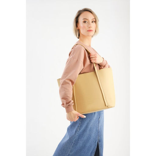 Сумка-шопер на молнии, цвет бежевый - Simaland фото 4