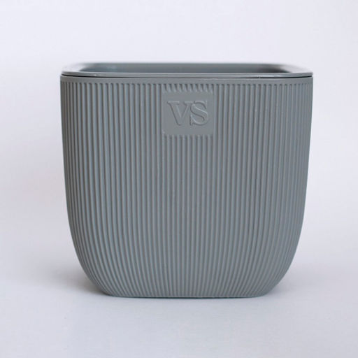 Горшок для цветов с дренажной системой Фабио VipSet 4,7 л серый (AMF-4,7-03) - Крассула фото 2
