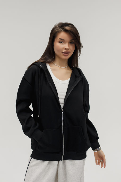 Худи на молнии с капюшоном