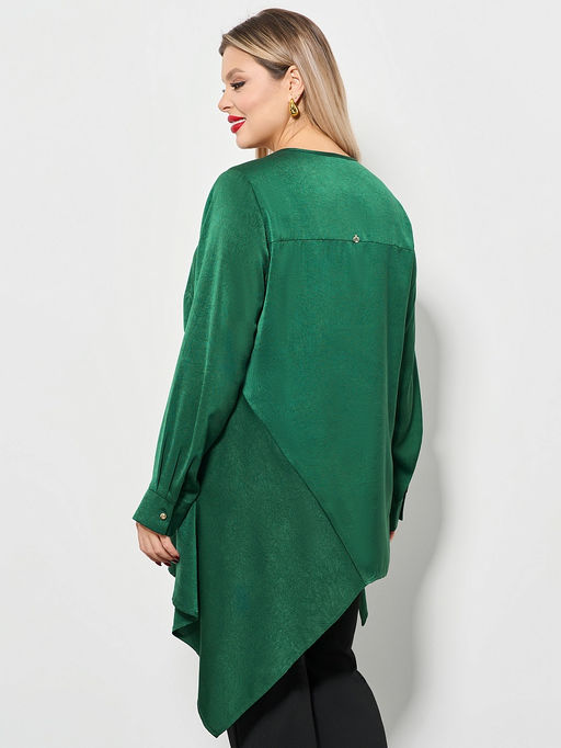 Блузка 0123-8а тёмно-зелёный - Aquarell фото 19