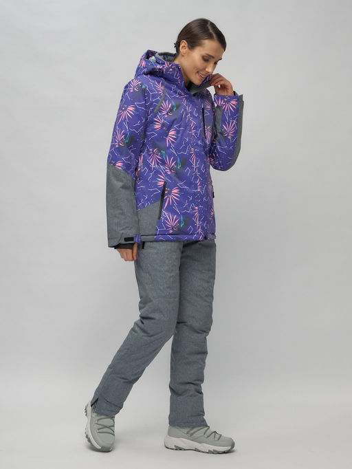 Горнолыжный костюм женский фиолетового цвета 02216F - Chunmai фото 4