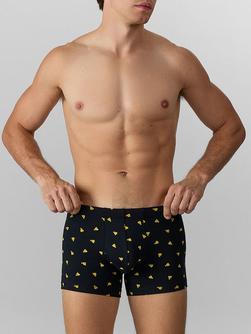 Цена за 2 штуки! Трусы боксеры мужские черные с принтом - Mark formelle фото 2