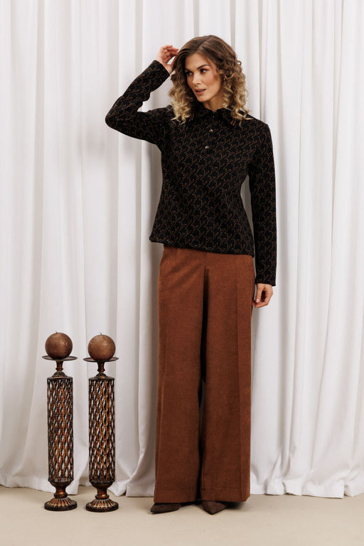 Костюм Gizart 5436 черный-медь, коричневый