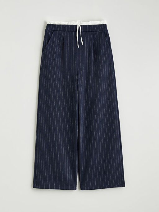 Beli Lastikli Pileli K?z ?ocuk Pantolon