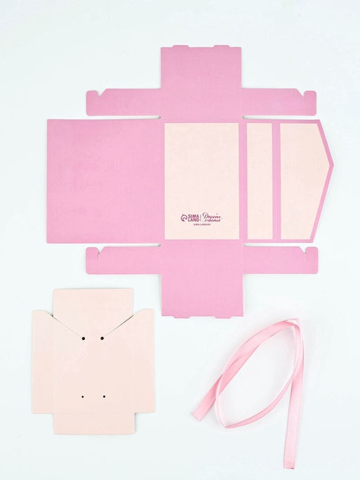 Цена за 5 шт. Коробка под бижутерию «Розово-бежевая», 12×8.5×3 см