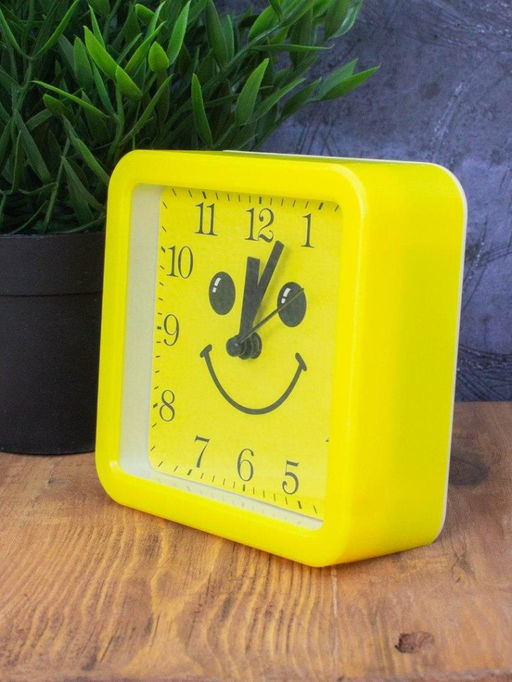 Часы-будильник Morning sun, yellow (11,5х11,5 см)