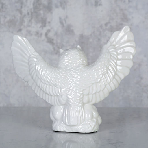 Статуэтка Сова белая 4,5х16х14 см / B3044-4 /уп 48/ - ГалеонТрейд фото 3