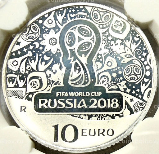 10 евро 2018 года Италия Чемпионат мира по футболу 2018, Россия (в слабе)