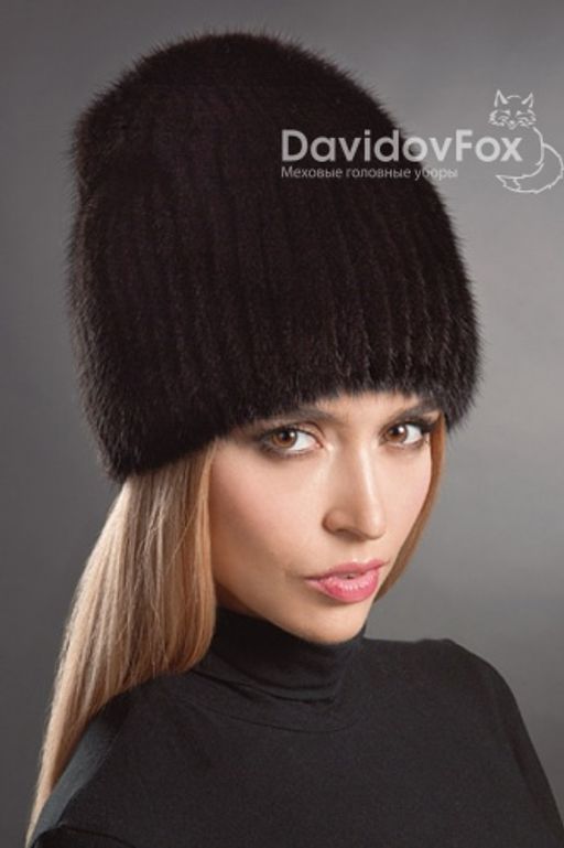 Шапка Бини норка блэк