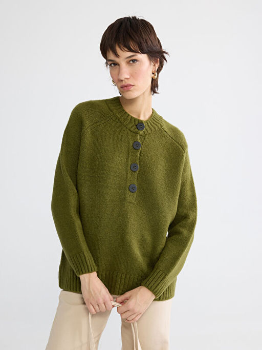 Bisiklet Yaka Kad?n Triko Kazak