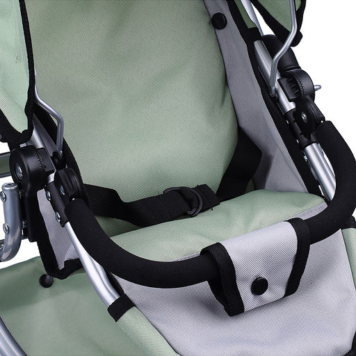 Коляска для кукол (для двойни)металлическая,прогулочная,с тентом,с корзиной,в пакете