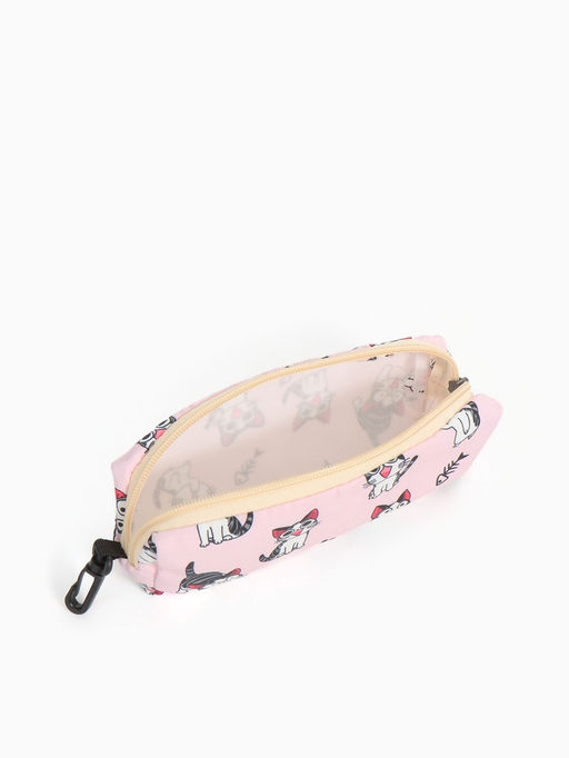 Набор: рюкзак школьный и пенал, с карманами, с принтом, размер 29?12?41 см, розовый