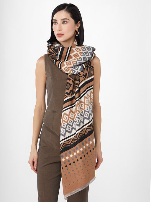 в составе ШЕРСТЬ и КАШЕМИР Большой, мягкий, теплый однотонный двусторонний палантин. - Tantino фото 7